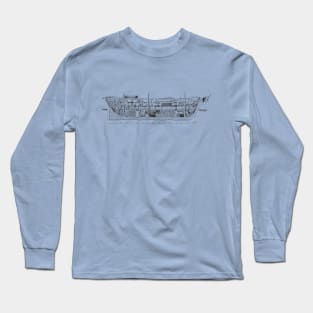 Vintage ship diagram Long Sleeve T-Shirt